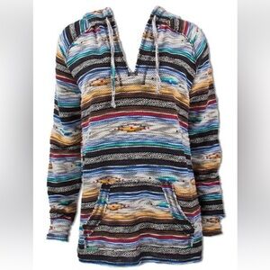 Ron Jon Surf Shop | Colorful Knitted Baja Hoodie w/pockets L
